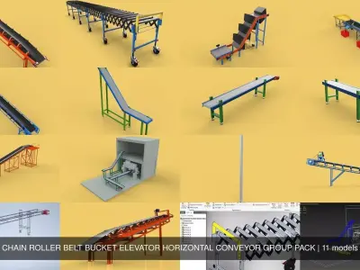 CHAIN ROLLER BELT BUCKET ELEVATOR HORIZONTAL CONVEYOR GROUP PACK
