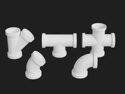 PVC Pipe Joints  3D model