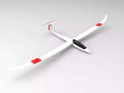 Glider Airplane 3D model