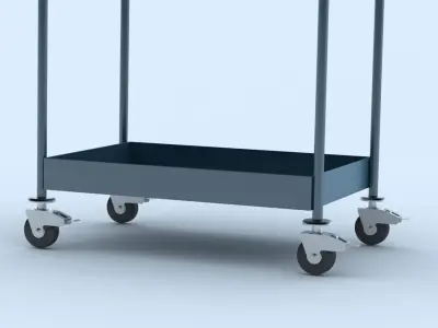 Tableware collection cart 3D model