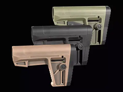  Kriss DEFIANCE AR 15 DS150 Stock Low-poly 3D model