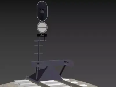SKC - Train Bumper - 150 meter track 3D model