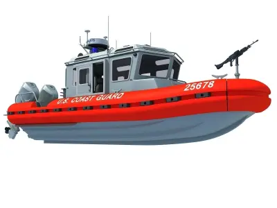 Boat of Coast Guard Defender 3D model