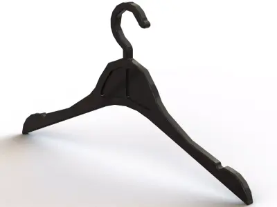 Plastic Clothes Hanger 3D print model