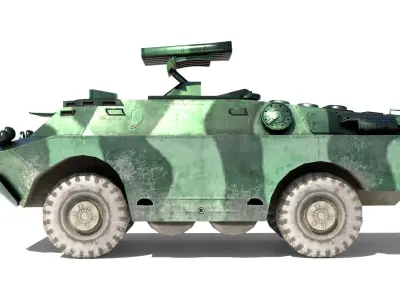 BRDM-3  reconnaissance Low-poly 3D model