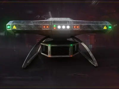 Exploration Drone Low-poly 3D model