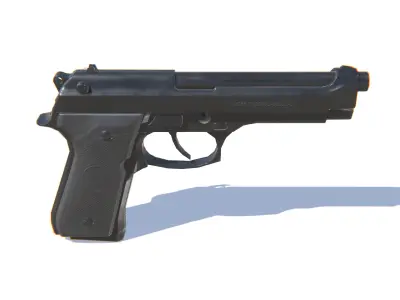 M9 Pistol Low-poly 3D model