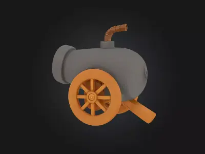 Cannon Surprise  The Explosive Toy Artillery Character 3D model