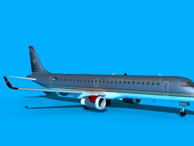 Embraer Emb-190 Royal Jordanian 3D model