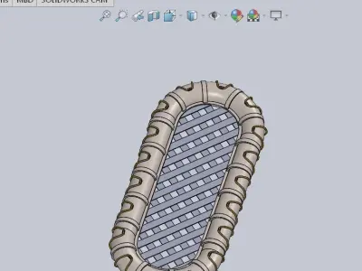 Battleship and helicopter and Life boat launcher and raft 3D model