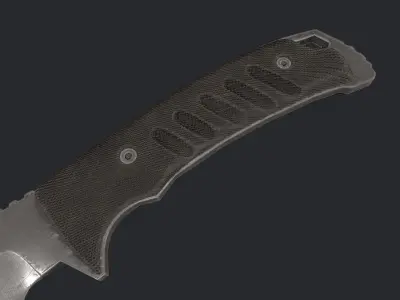 Combat Knife - Knife - Hunting Knife - Game Ready Knife  Low-poly 3D model