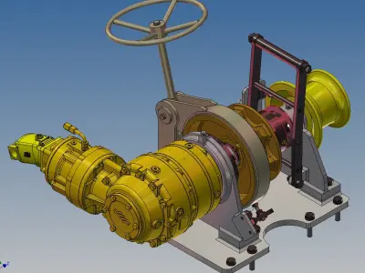 Anchor mooring winch H 12 K2 3D model