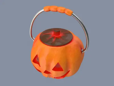 Jack-o-Lantern Toothgap Bucket 3D model