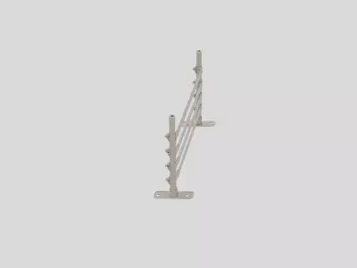 Industrial Safety Barrier Fence Segment for 3D print 3D model