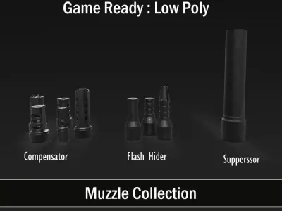 Muzzles Collection  03 Set 3D Model Pack