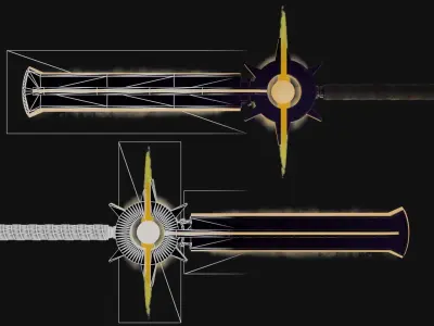 Fantasy Swords Low-poly 3D model