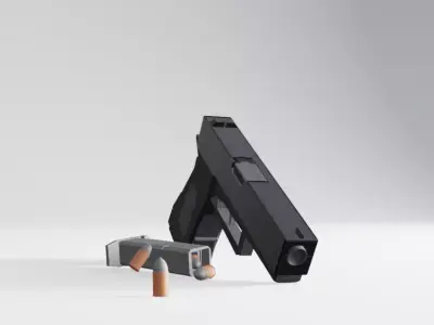 Basic Pistol Style Handgun Free 3D model