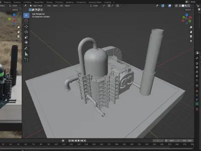 Oil refinery 3D model purchase