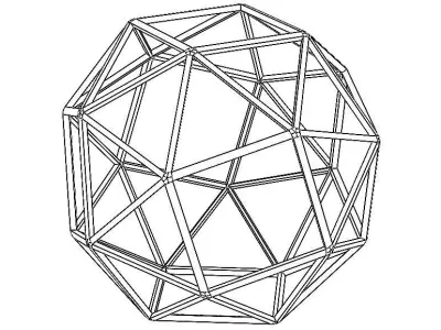 Wireframe Snub Cube 3D print model