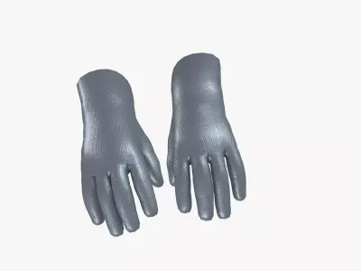Heat resistant safety gloves 3D model