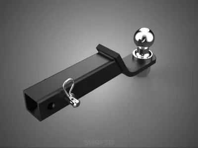 RECEIVER HITCH BALL DRAWBAR JOINT TOW TOWING MOUNT TRAILER PIN 3D model