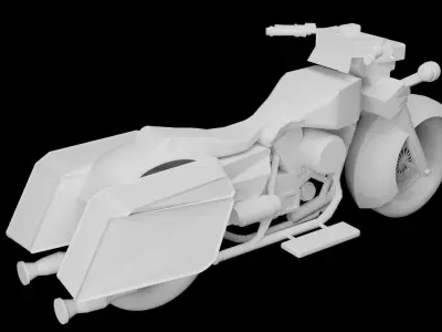 Simple Motorcycle Free 3D model