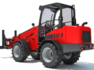 Telescopic Wheel Loader 3D model by 3D-Horse