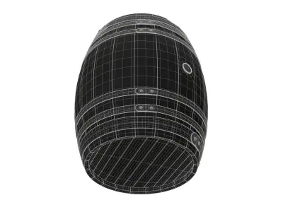 wooden barrel 3D model 3