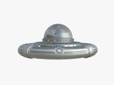 Alien Spaceship UFO E01 Steel - Sci Fi Spacecraft Design Low-poly 3D model