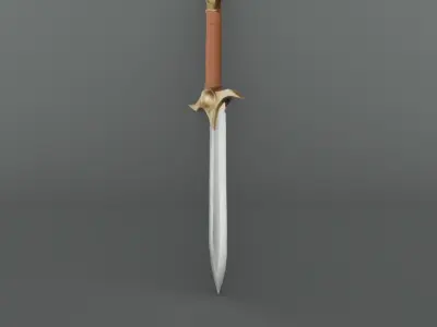Stylized Fantasy Sword Hero Weapon Prop Low-poly 3D model