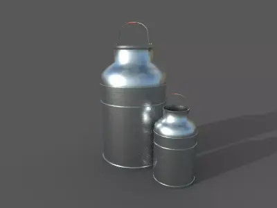 Milk Galvanized vases 3D model
