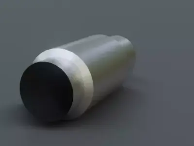 Mufflers metal pipe Low-poly 3D model