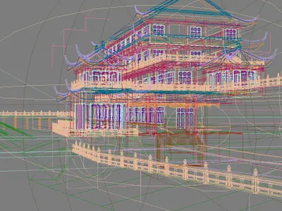 Chinese Style Architecture 3D model 44