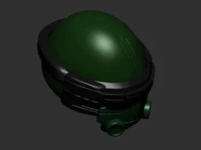 helmet high poly sculpt 3d printable ver 7 3D model 3D model 5