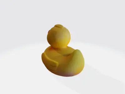 Yellow duck Low-poly 3D model