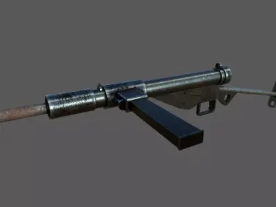 Sten Weapon Low-poly 3D model