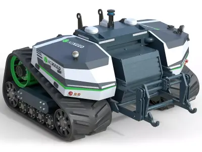 Agxeed AgBot 5 autonomous tractor Low-poly 3D model