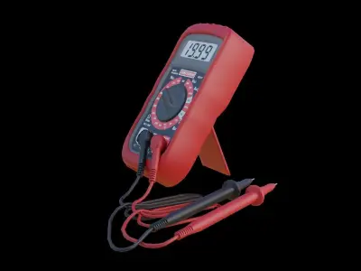 Digital Multimeter Low-poly 3D model purchase