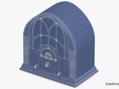 Antique Radio 01 3D model