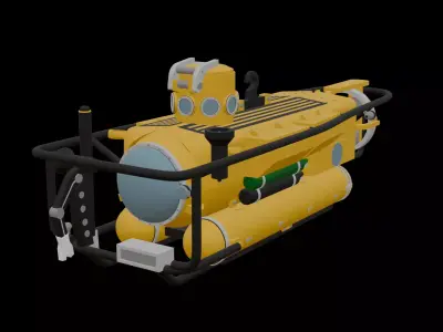Submarine HOV Perry PC1201 3D Print Full Color Multi Material 3D print model