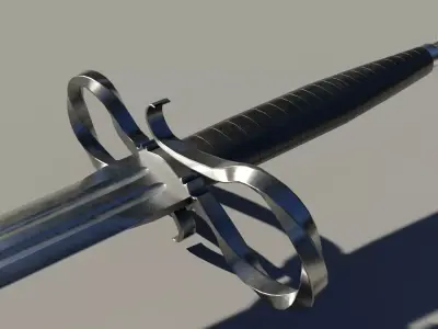 Quillon Sword Low-poly 3D model