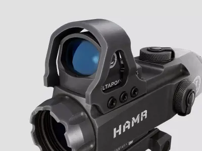 Leupold Mark 4 HAMR Scope and DeltaPoint Red Dot Sight 3D Model Pack