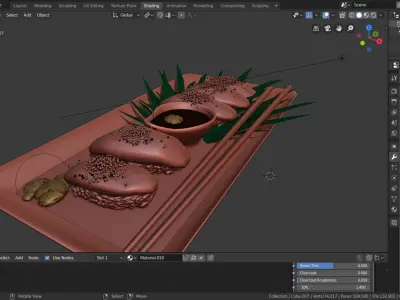 salmon sushi 3D model purchase