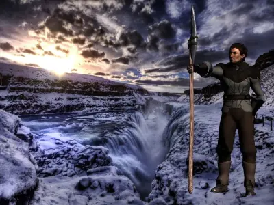 The bleed spear Low-poly 3D model