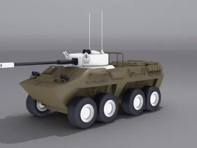 BTR-90  Low-poly 3D model