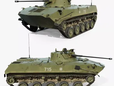 BMD-2 Collection military tank 3D Model Pack
