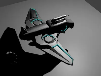 drone futuristic fighter jet 3D model