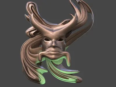 Snow white liquid mask 2 3D model