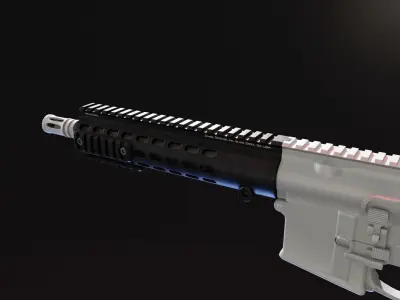 DD Hk416 Compact Handguard Low-poly 3D model