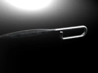 French Nail Trench Knife Original Version Low-poly 3D model